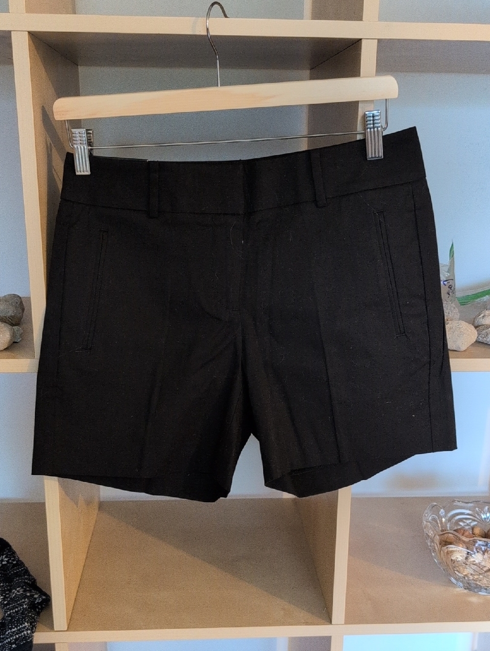 Ann Taylor Black Tailored Bermuda Shorts